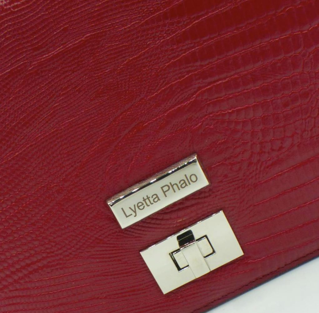 Sac à main cuir effet croco bicolor 2