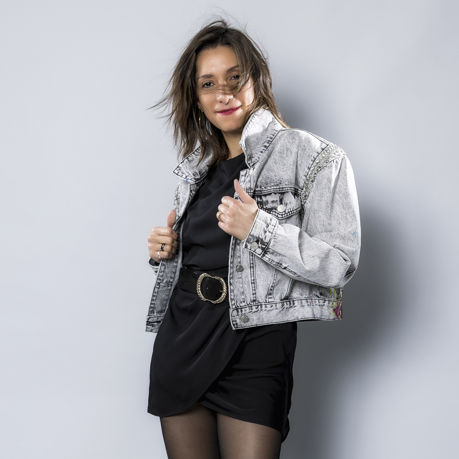 Veste en Jean Coupe Large Pour Femme