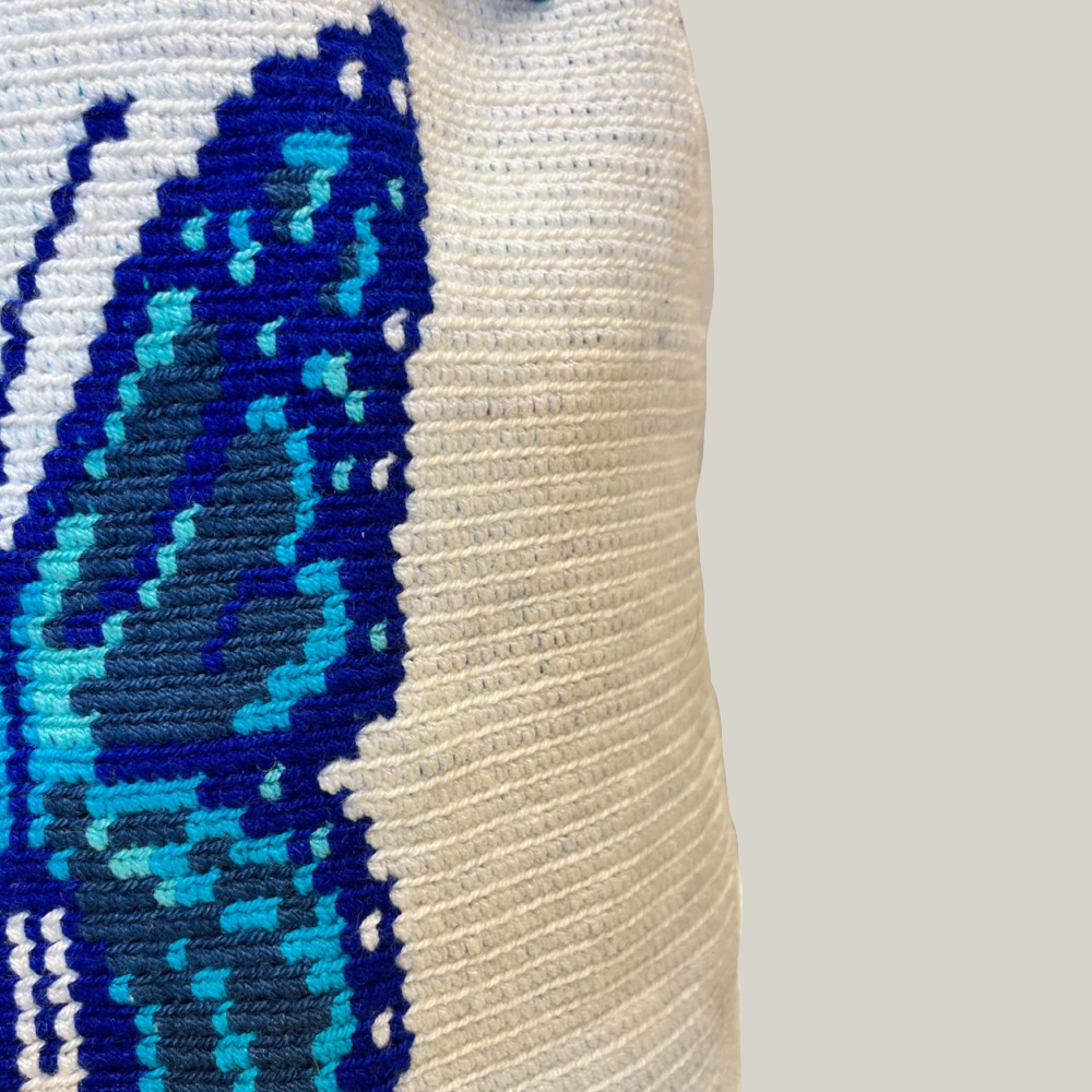 Sac Mochila Wayuu Collection Papillon Bleu – Image 2