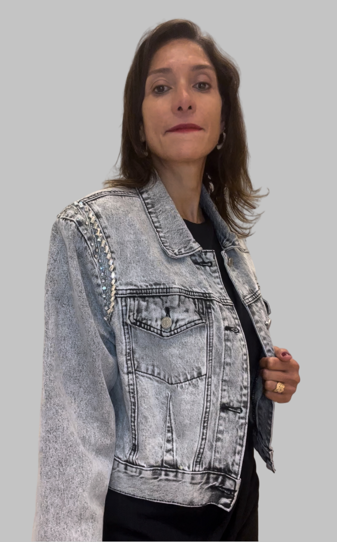 Veste en Jean Sakura Papillon Coupe Large Pour Femme – Image 2