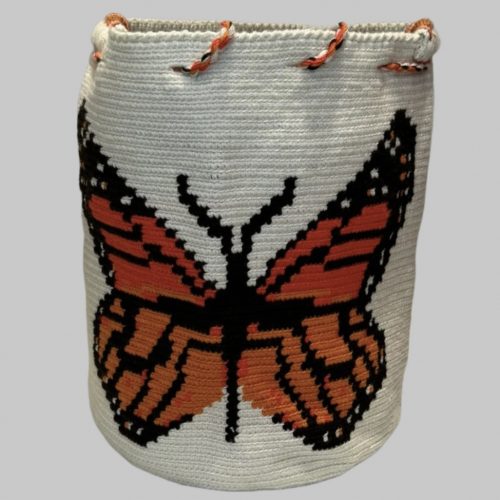 Sac Mochila Wayuu Collection Papillon Marron Orange